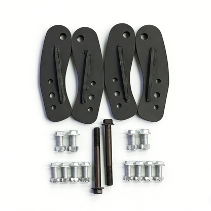 Porsche Cayenne 955/957 & VW Touareg 3-inch lift kit (2002–2010) — underside view of installed suspension lift