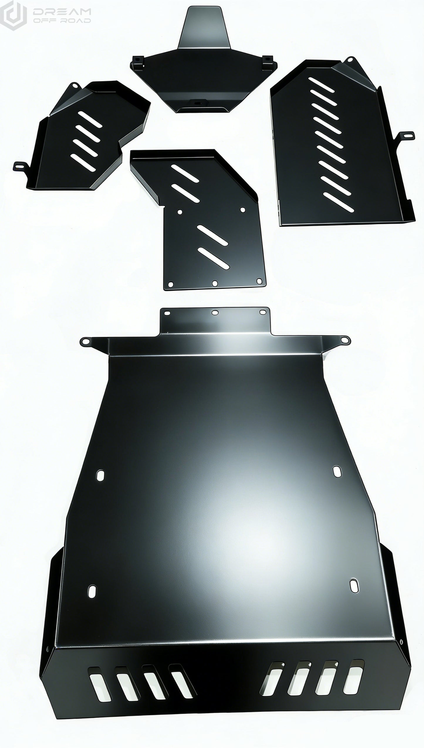 Manganese Steel Skid Plates Kit for Porsche Cayenne 955 & 957 & VW Touareg Manganese Kit (2002–2010) - Overlandtrek Chassis Guard  