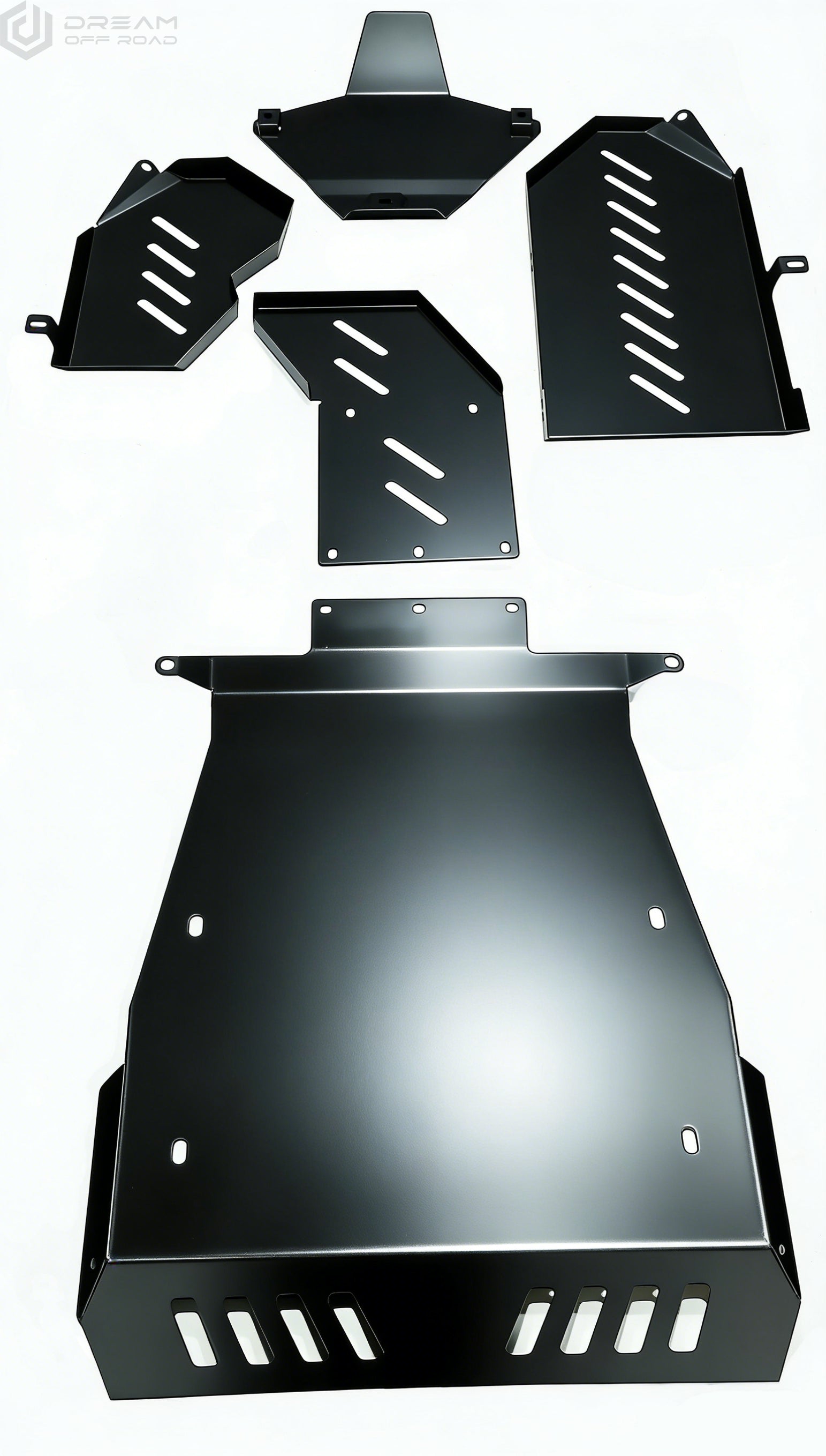 Manganese Steel Skid Plates Kit for Porsche Cayenne 955 & 957 & VW Touareg Manganese Kit (2002–2010) - Overlandtrek Chassis Guard  