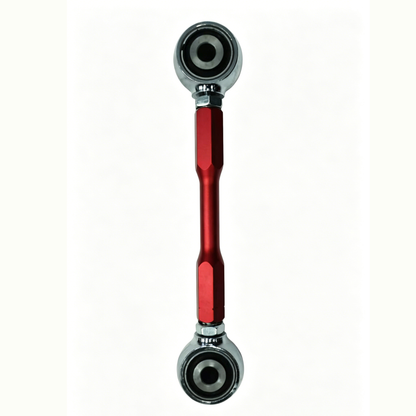 Porsche Cayenne 955/957 Gen 1 (2002–2010) front adjustable sway bar end links – installed front suspension detail