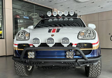 Porsche Cayenne 955 off-road front bumper (2002–2007) — close-up installation detail
