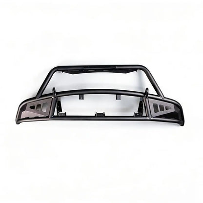 Porsche Cayenne 955 Gen 1 (2002–2007) front bumper with bull bar – front view on vehicle