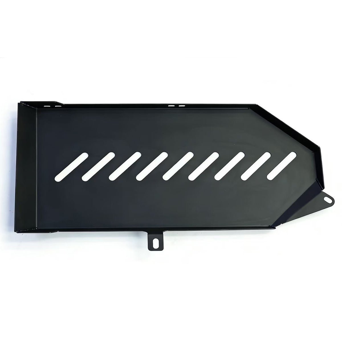 Porsche Cayenne 955/957 Gen 1 (2002–2010) manganese steel gas tank skid plate – mounting point detail