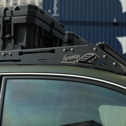 Porsche Cayenne 955/957 Gen 1 (2002–2010) modular roof rack – standalone product view, angled