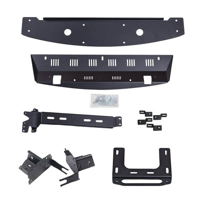 VW Touareg Gen 1 off-road front bumper (2002–2010) — side profile installed on vehicle