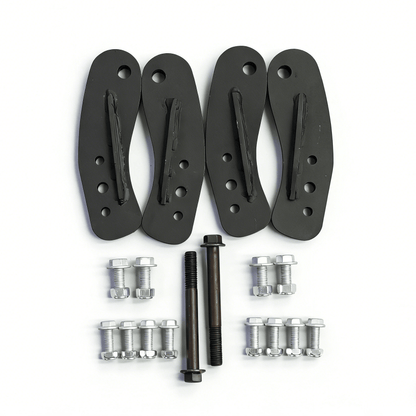 Porsche Cayenne 955/957 & VW Touareg 3-Inch Lift Kit (2002–2010) - OverlandtrekLift Suspension SystemOverlandtrekOT-UNI-LK-3INPorsche Cayenne 955/957 & VW Touareg 3-inch lift kit (2002–2010) — underside view of installed suspension lift