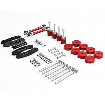 Porsche Cayenne 955/957 Gen 1 (2002–2010) 2-inch lift suspension system – full kit component layout