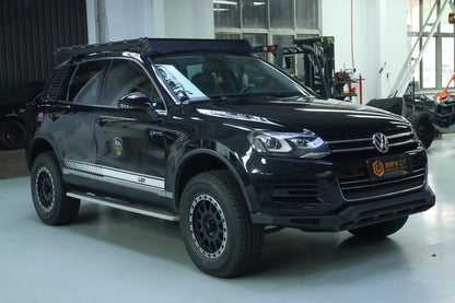 VW Touareg 2nd Gen Off-Road Steel Front Bumper with Winch Mount (2011–2017) - OverlandtrekFront BumperOverlandtrekOT-TRG2-FB-WMVW Touareg Gen 2 front bumper installed on vehicle